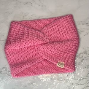 Knitted Handmade Ear Warmer | Color: Medium Rose